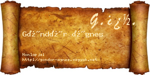 Göndör Ágnes névjegykártya